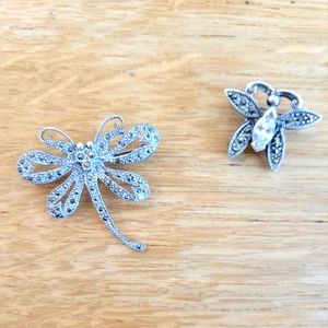 NORDSTROM Set of 2 Sterling  Silver Vintage Pins